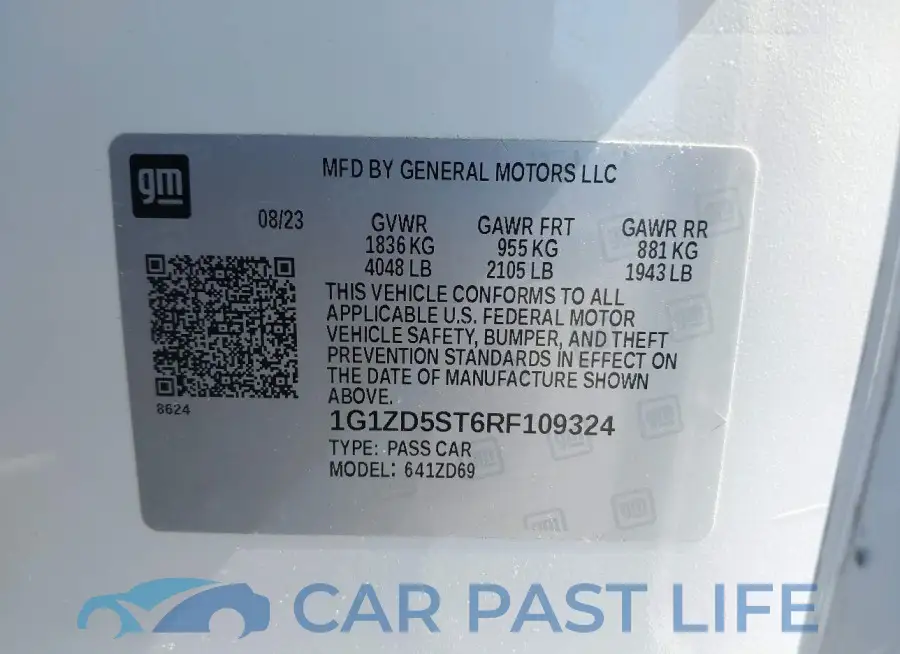1G1ZD5ST6RF109324# 9