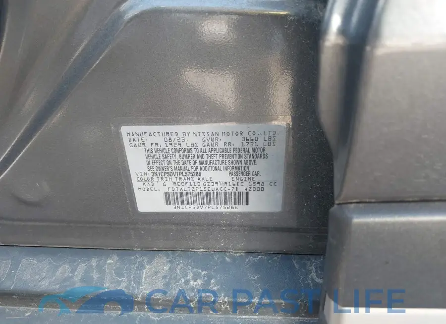3N1CP5DV7PL575286# 9