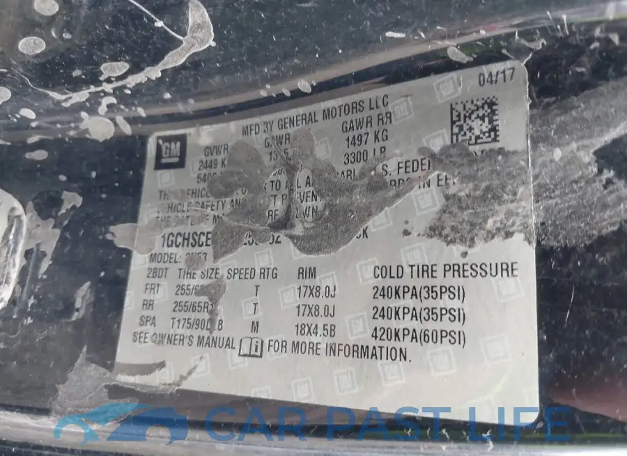 1GCHSCEA5H1259282# 9