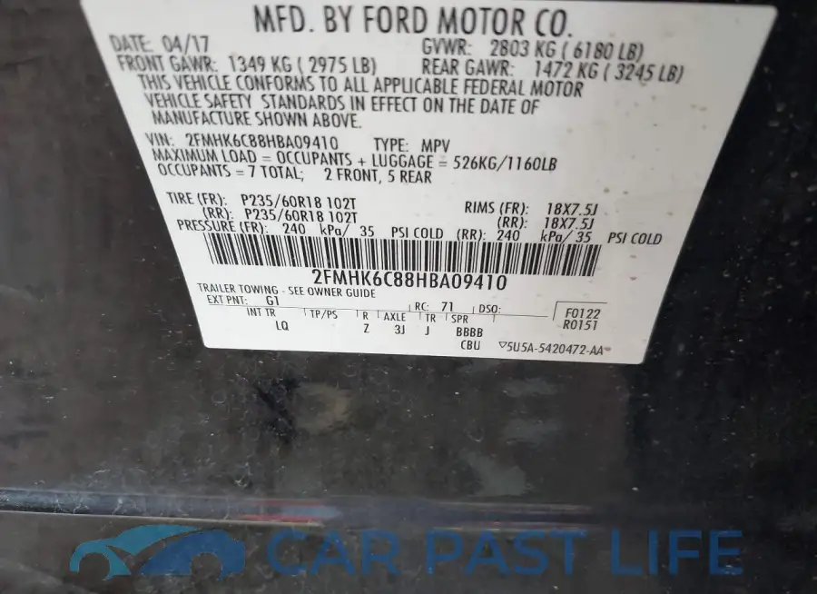 2FMHK6C88HBA09410# 9