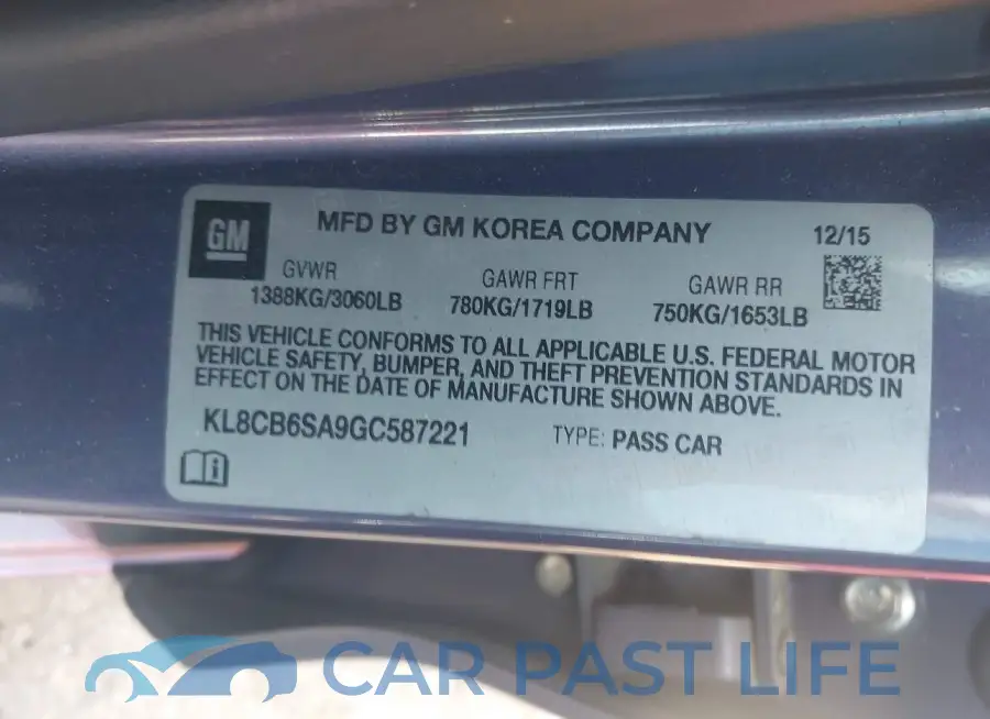 KL8CB6SA9GC587221# 9