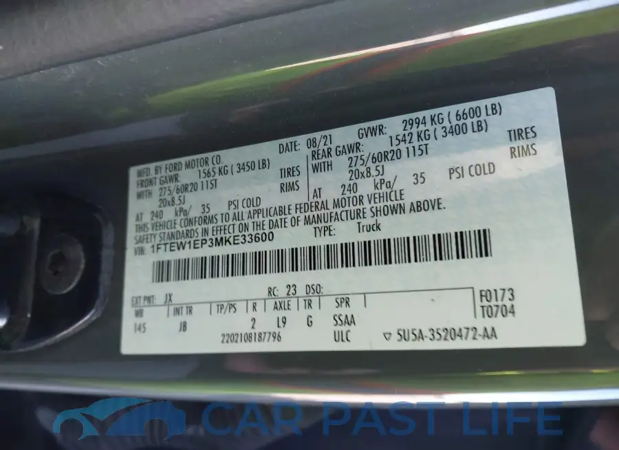 1FTEW1EP3MKE33600# 9