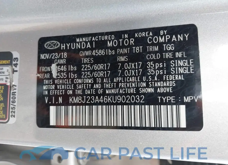 KM8J23A46KU902032# 9