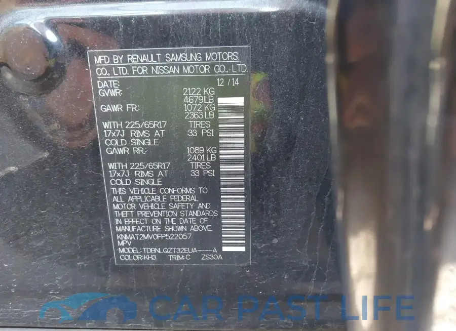 KNMAT2MV0FP522057# 9