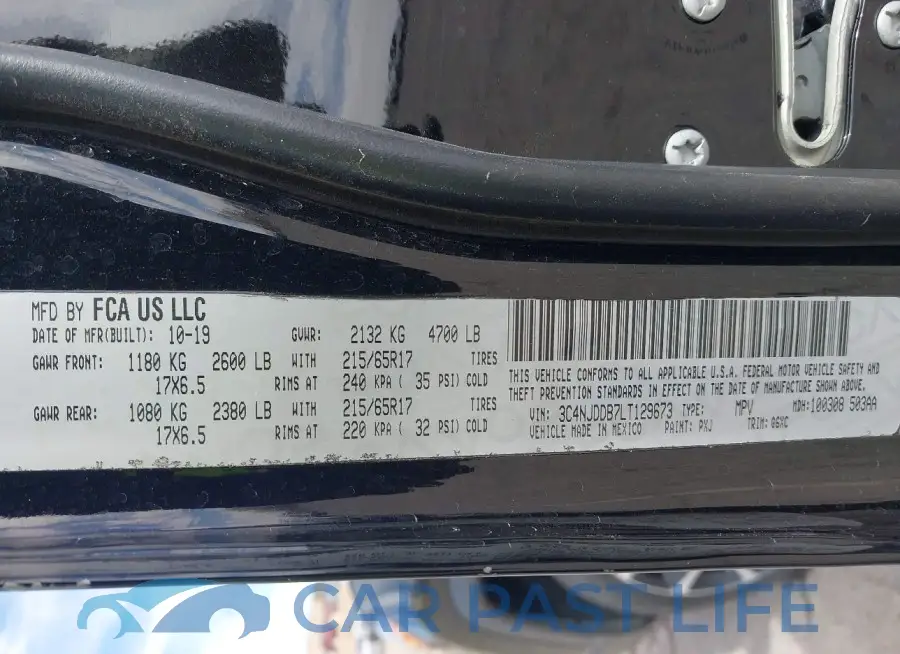 3C4NJDDB7LT129673# 9