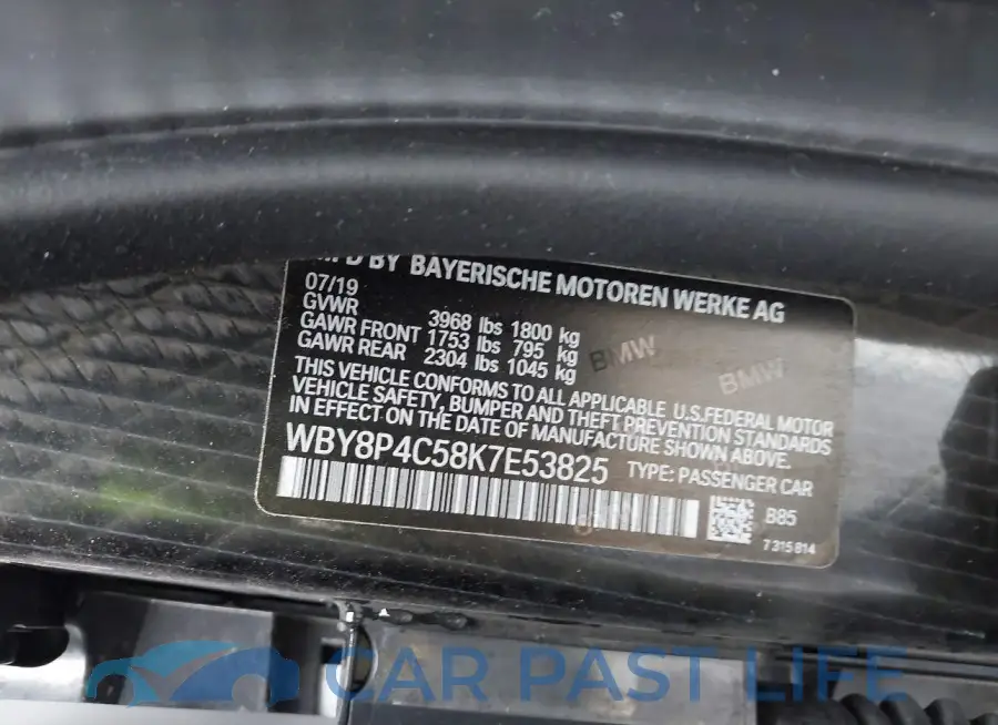 WBY8P4C58K7E53825# 9