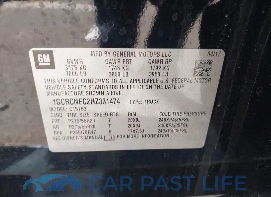 1GCRCNEC2HZ331474# 9