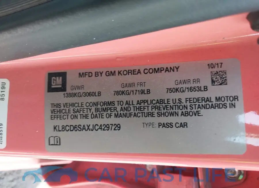 KL8CD6SAXJC429729# 9