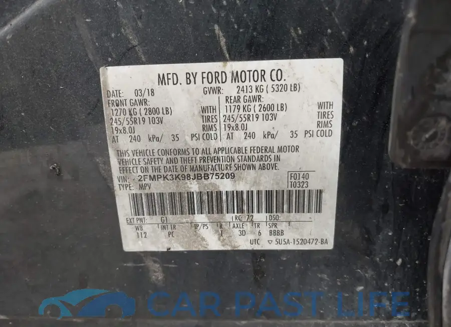 2FMPK3K98JBB75209# 9