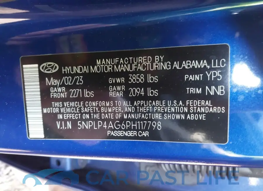 5NPLP4AG6PH117798# 9