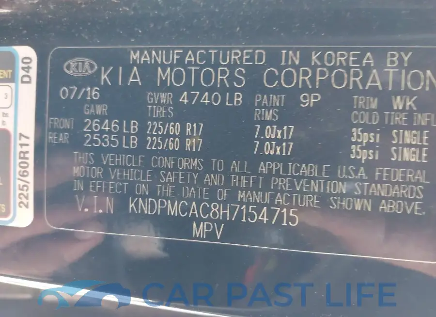 KNDPMCAC8H7154715# 9