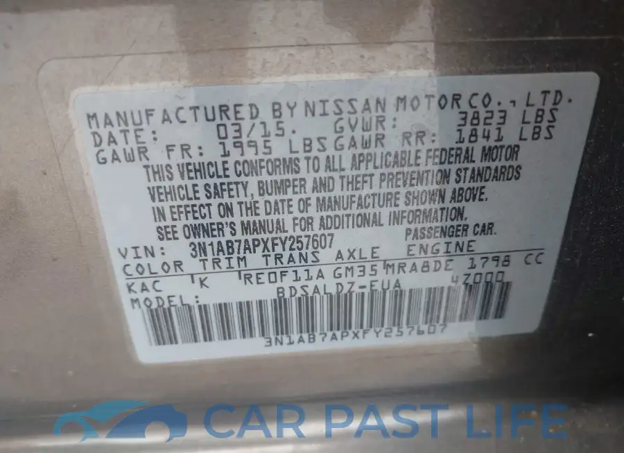 3N1AB7APXFY257607# 9