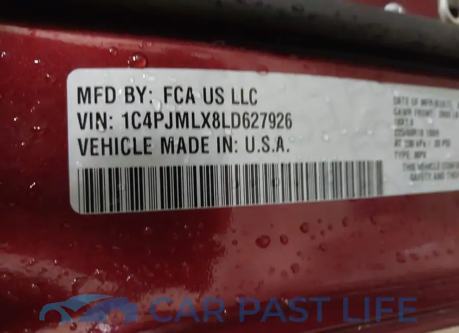 1C4PJMLX8LD627926# 9