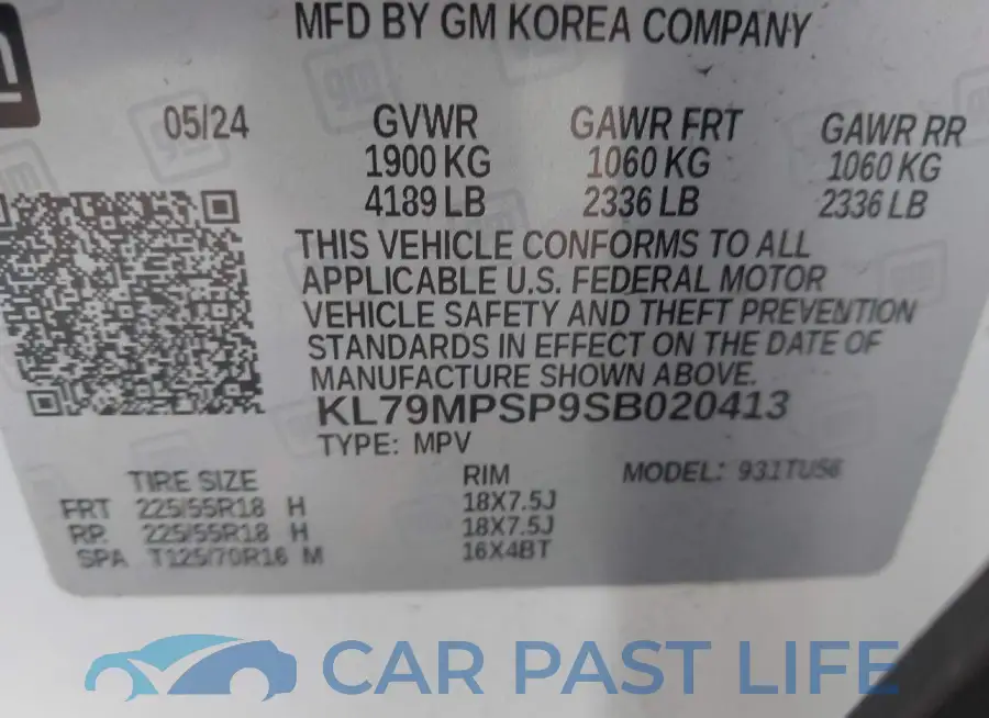 KL79MPSP9SB020413# 9