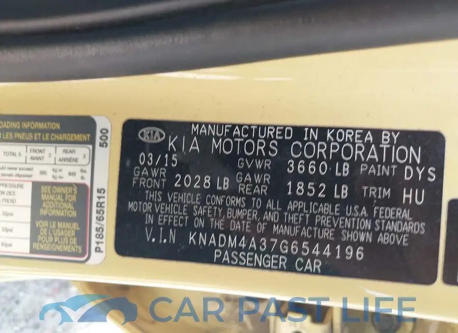 KNADM4A37G6544196# 9