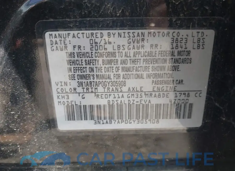 3N1AB7AP0GY305908# 9