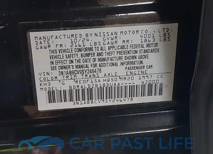 3N1AB8CV9SY246478# 9