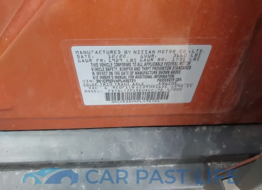 3N1CP5DV4PL495721# 9