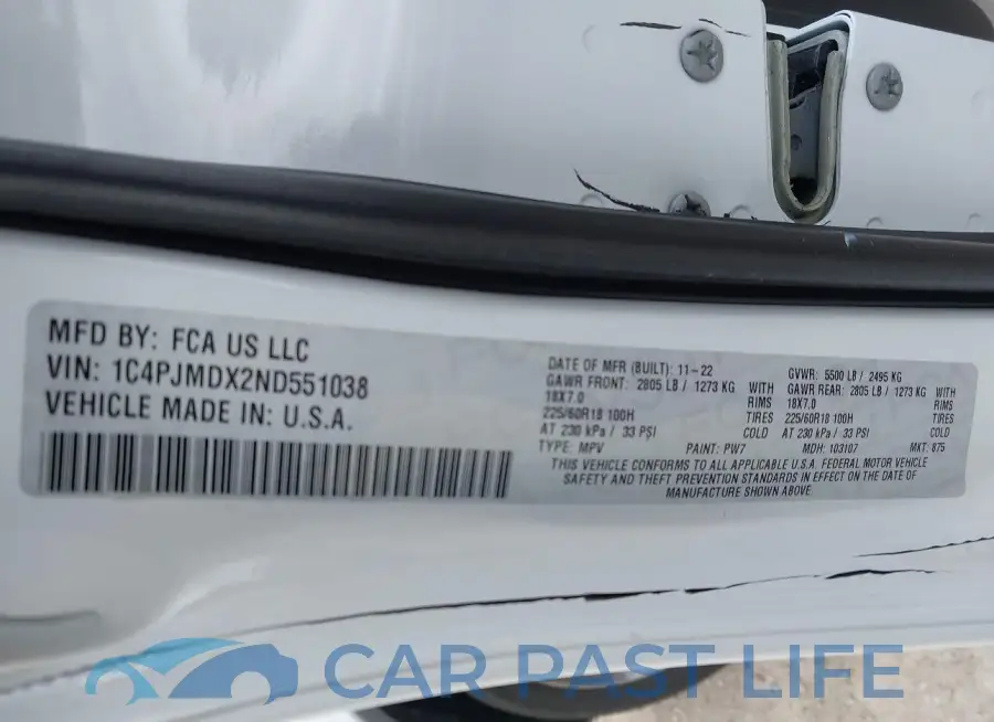 1C4PJMDX2ND551038# 9