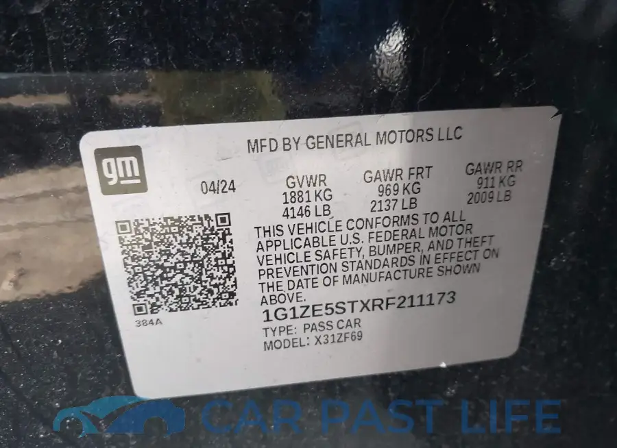 1G1ZE5STXRF211173# 9