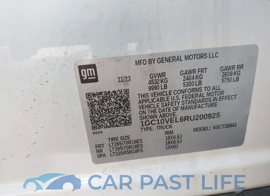 1GC10VEL6RU200925# 9