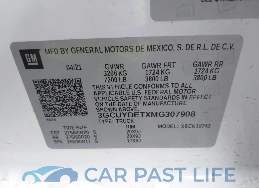 3GCUYDETXMG307908# 9