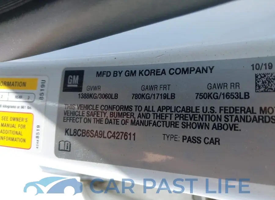 KL8CB6SA9LC427611# 9