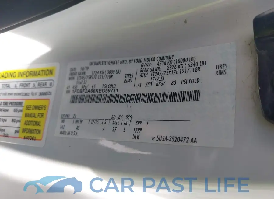 1FDBF2A66KEG59711# 9
