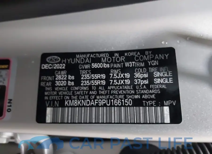 KM8KNDAF9PU166150# 9