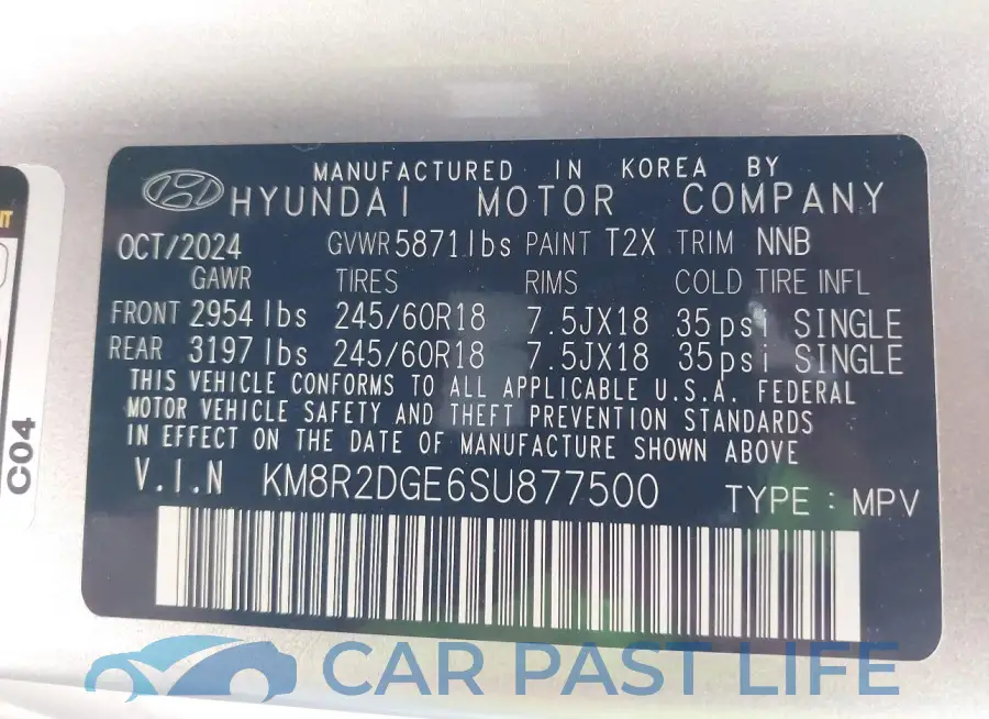 KM8R2DGE6SU877500# 9