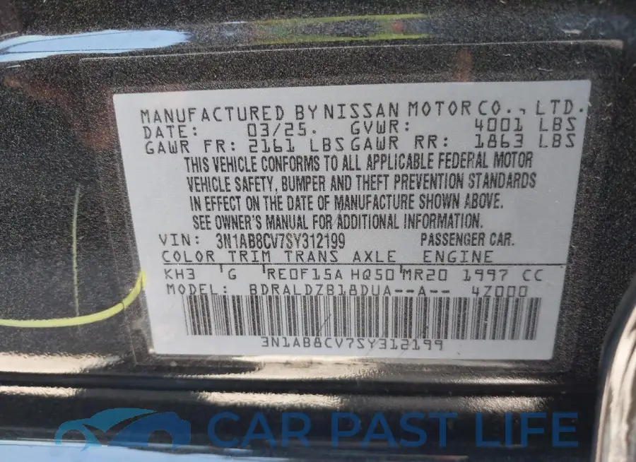 3N1AB8CV7SY312199# 9