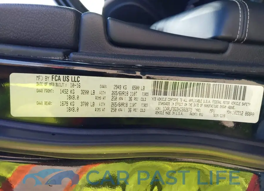1C4RJFBG9HC662672# 9