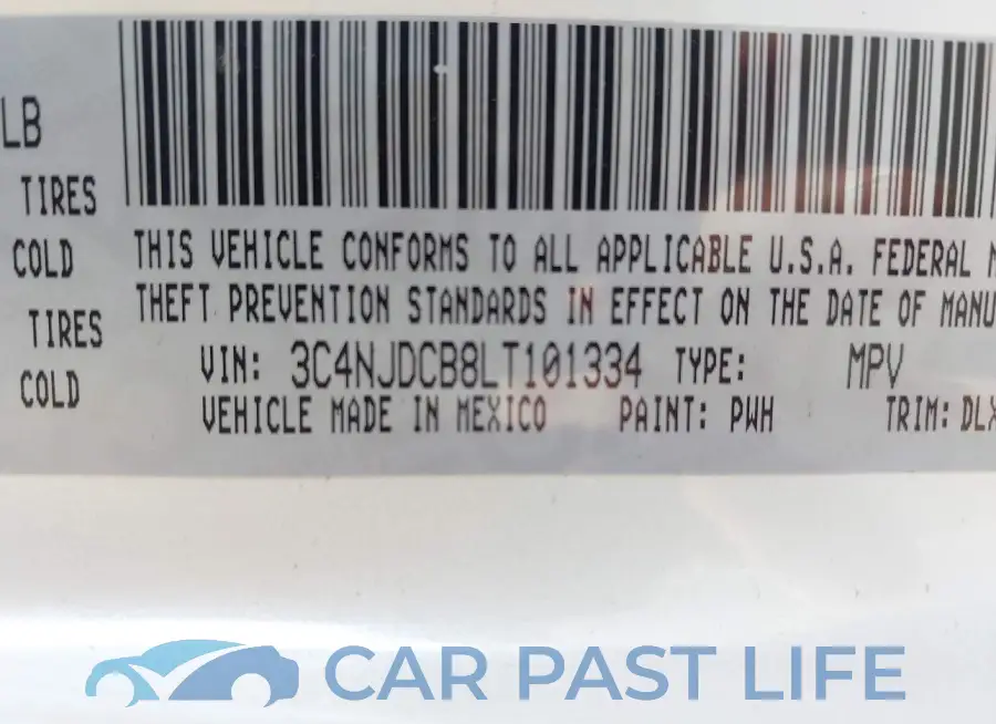 3C4NJDCB8LT101334# 9