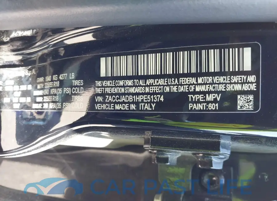 ZACCJADB1HPE51374# 9