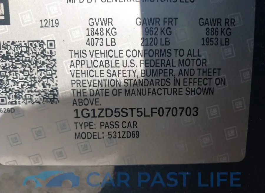 1G1ZD5ST5LF070703# 9