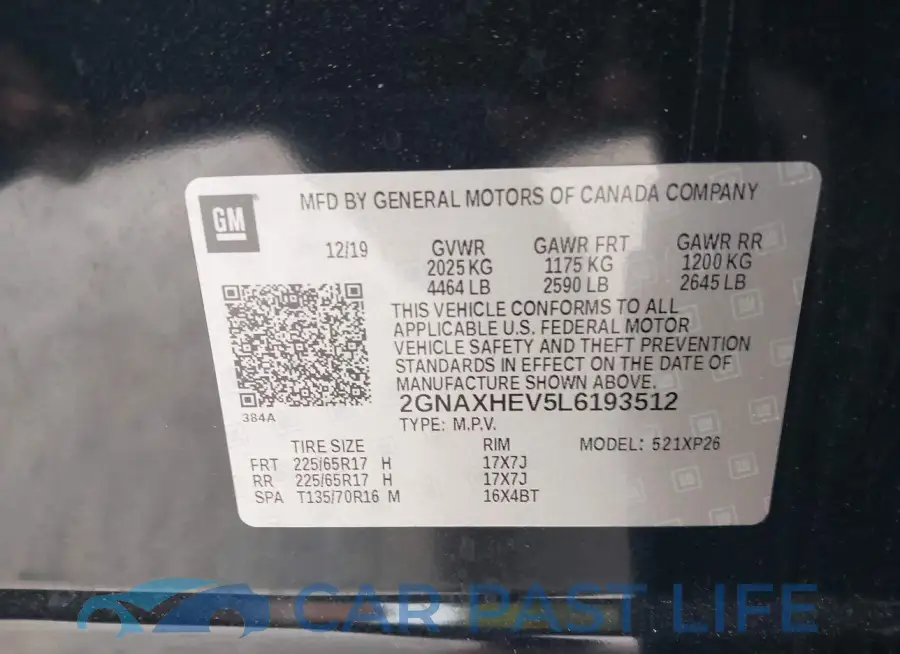 2GNAXHEV5L6193512# 9