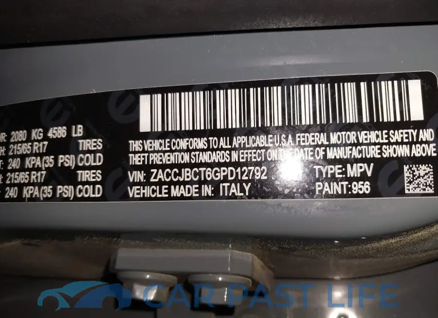 ZACCJBCT6GPD12792# 9