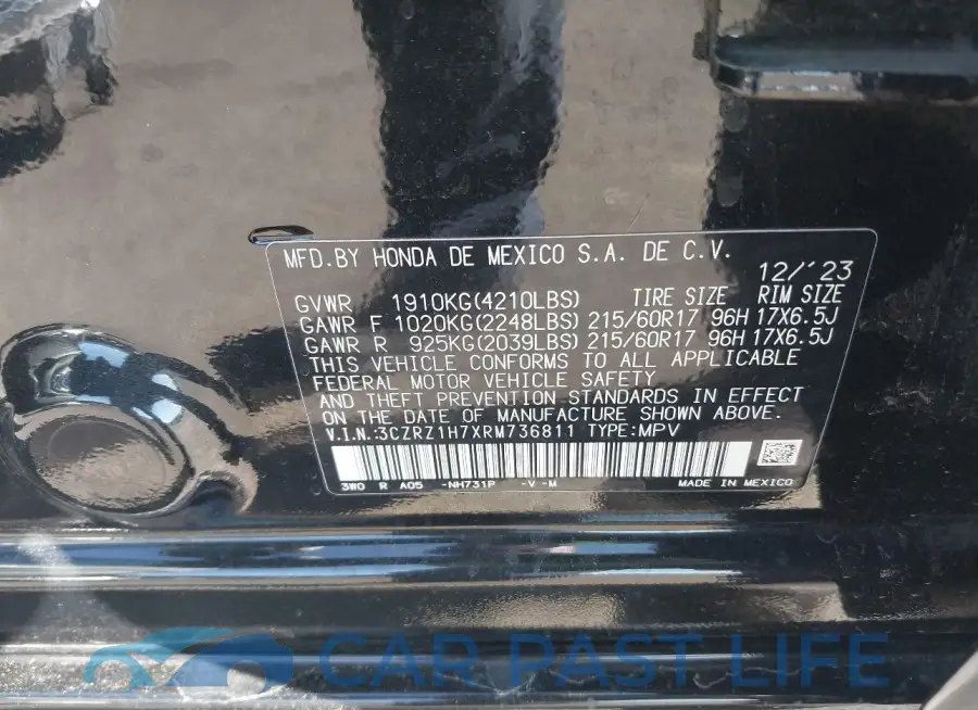3CZRZ1H7XRM736811# 9