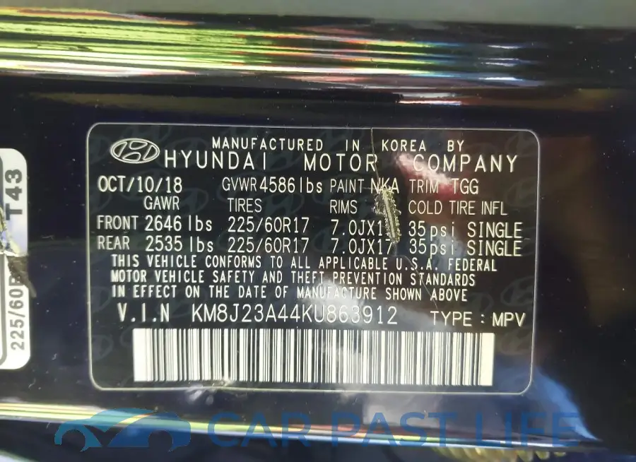 KM8J23A44KU863912# 9