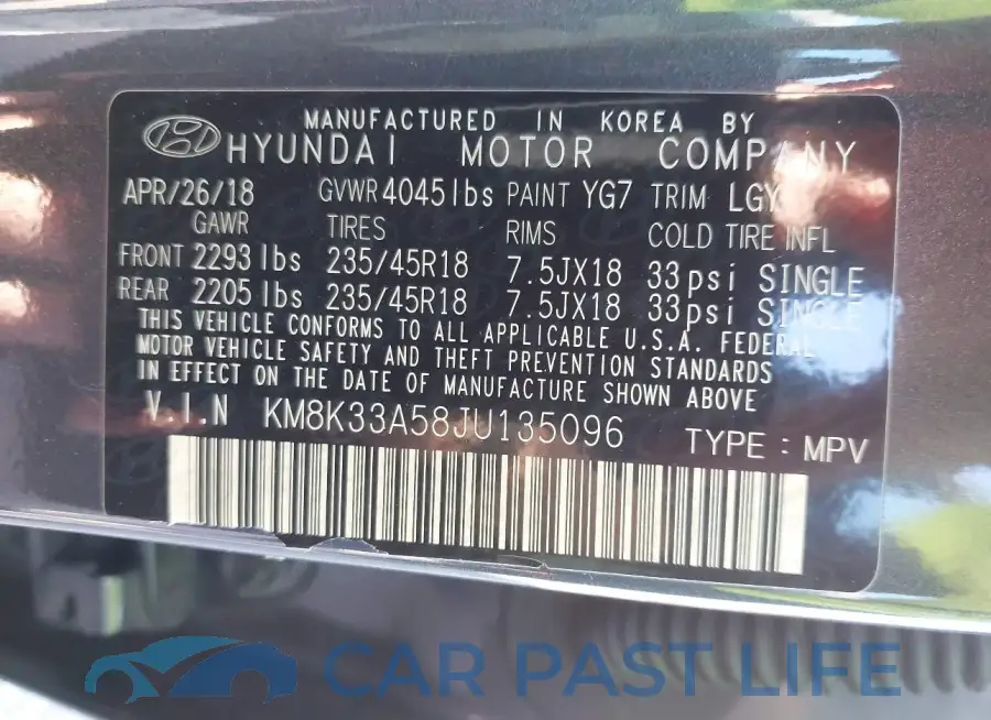 KM8K33A58JU135096# 9