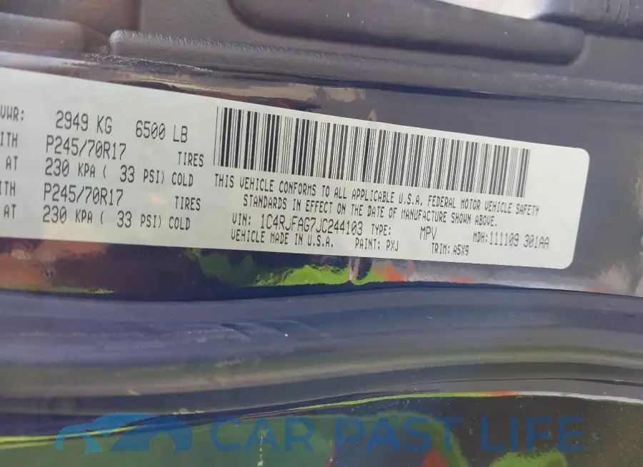 1C4RJFAG7JC244103# 9