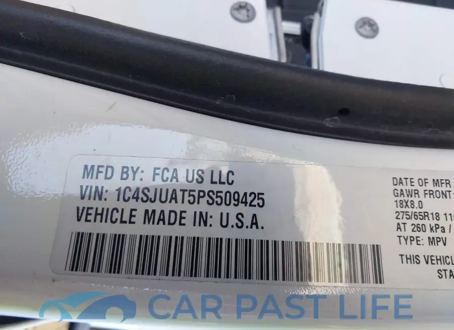 1C4SJUAT5PS509425# 9