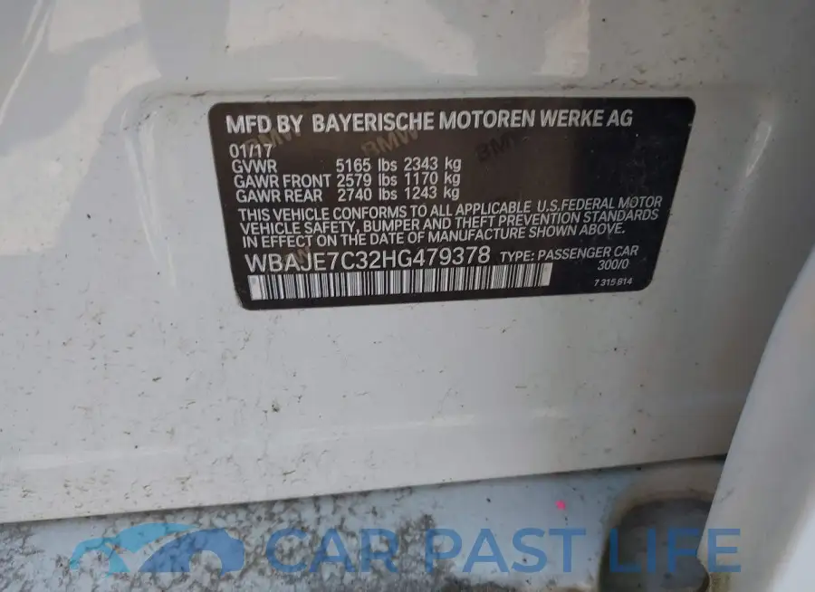 WBAJE7C32HG479378# 9