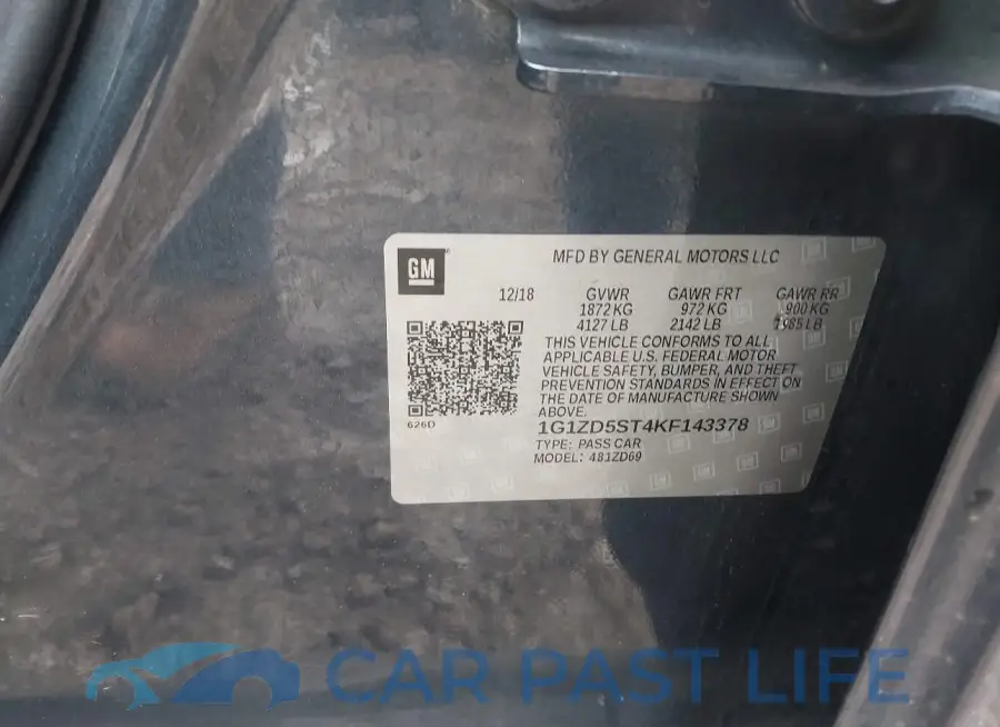 1G1ZD5ST4KF143378# 9