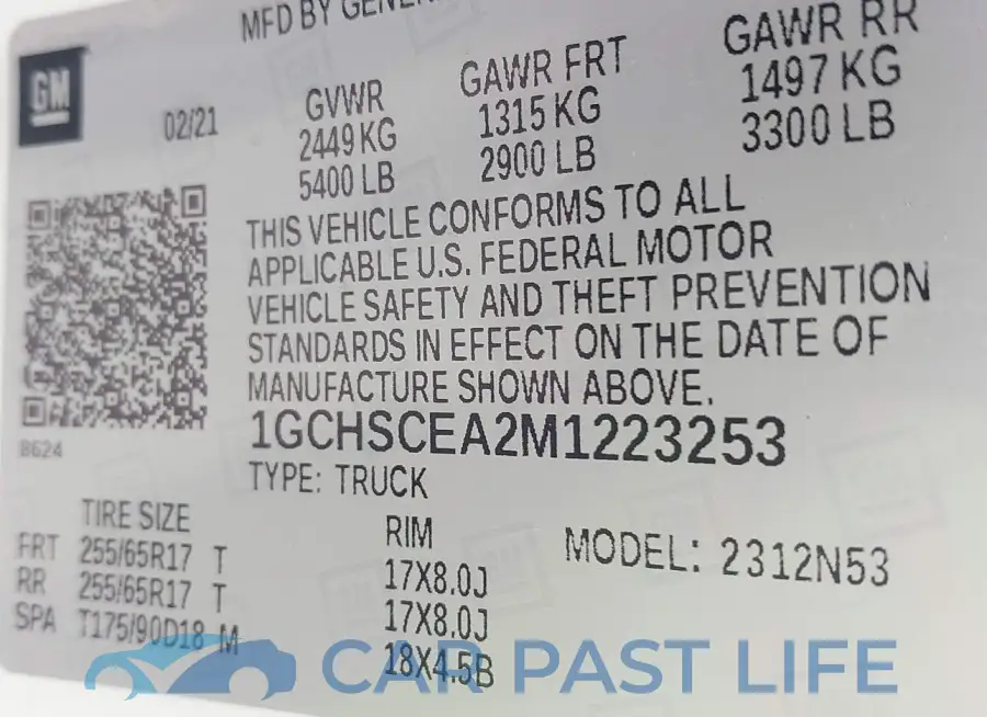 1GCHSCEA2M1223253# 9
