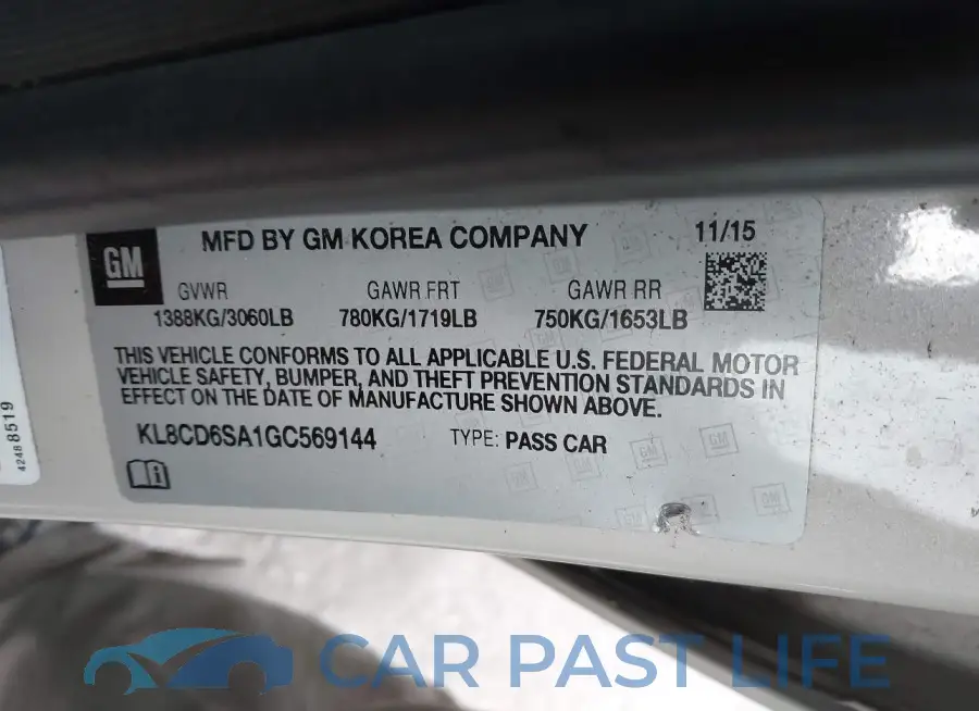 KL8CD6SA1GC569144# 9