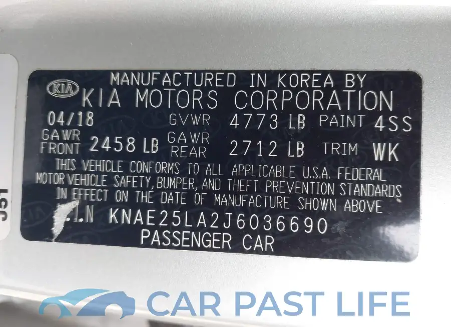 KNAE25LA2J6036690# 9