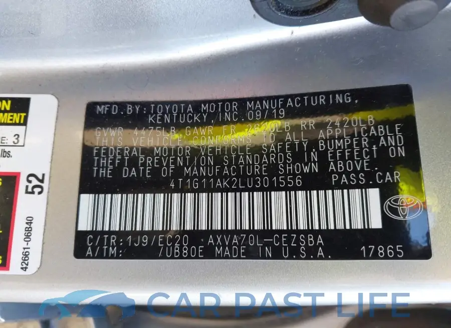 4T1G11AK2LU301556# 9