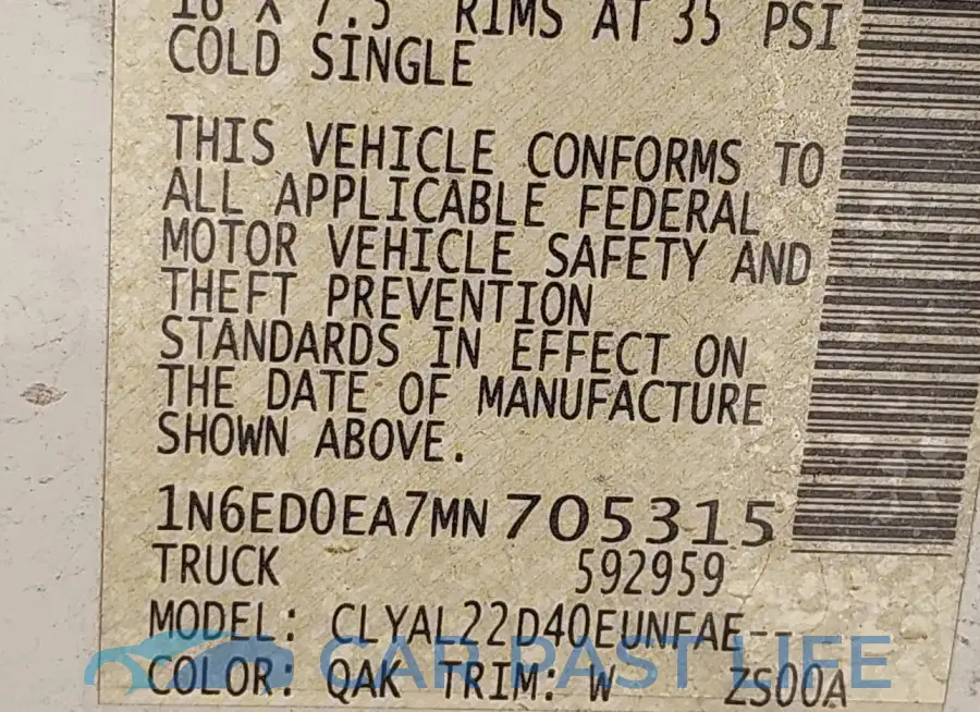 1N6ED0EA7MN705315# 9
