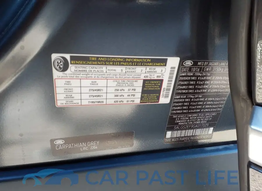 SALGS2EF9GA317029# 9